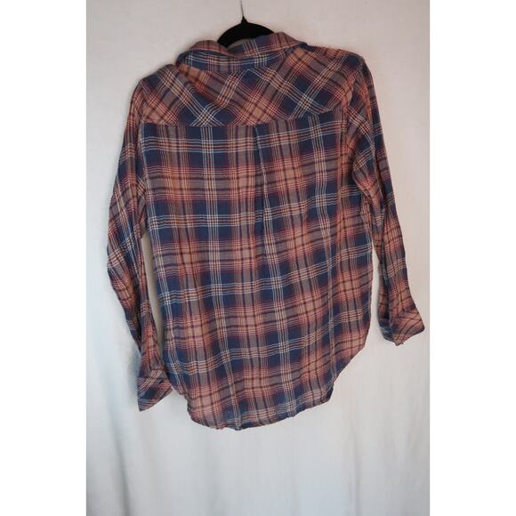 Rails White Sky Mauve set of 2 Plaid Flannel Sleep Shirt S - Picture 14 of 14